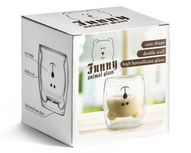 Dvigubos Sienelės Stiklinė - Lokys