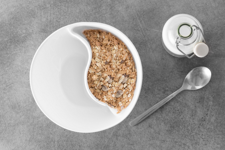 Dribsnių Dubenėlis Su Perskyrimu, Baltas