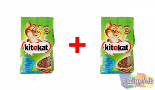 Sausas ėdalas katėms "KITEKAT" su tunu ir daržovėmis, 2 vnt. po 1 kg Sausas ėdalas katėms "KITEKAT" su tunu ir daržovėmis, 2 vnt. po 1 kg