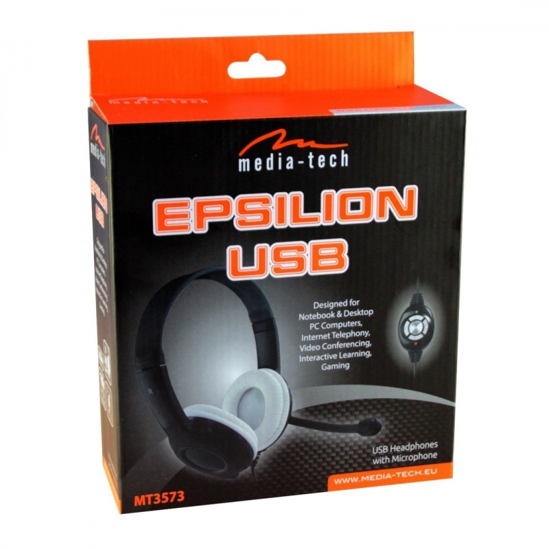 Ausinės Su Mikrofonu Media-Tech Mt3573 Epsilion Usb