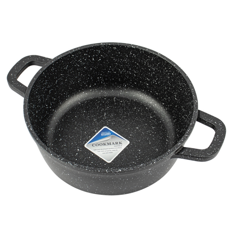 Puodas Su Marmurine Danga, Ø16 cm 1,3 L Juodas Kinghoff