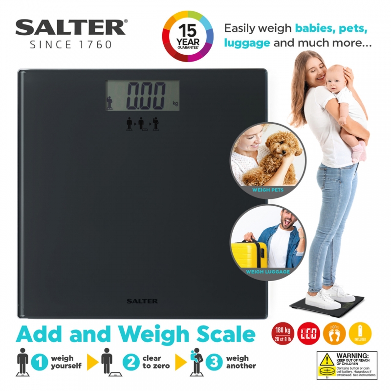 Svarstyklės Salter Sa00300 Ggfeu16 Add And Weigh, Juodos