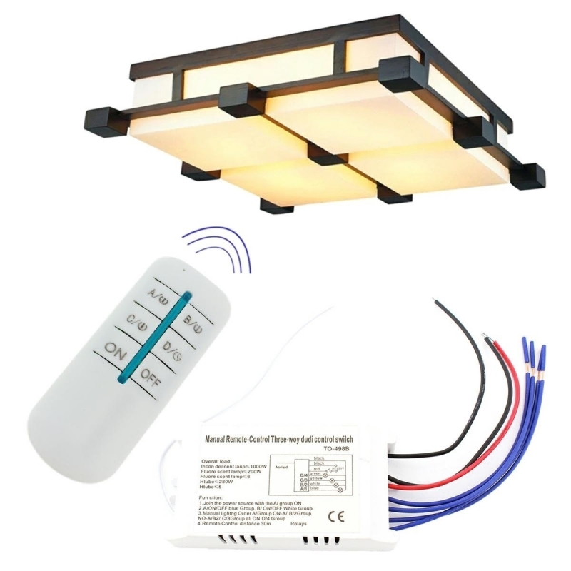 Belaidžio Apšvietimo Jungiklis 230V, 4 Kanalai