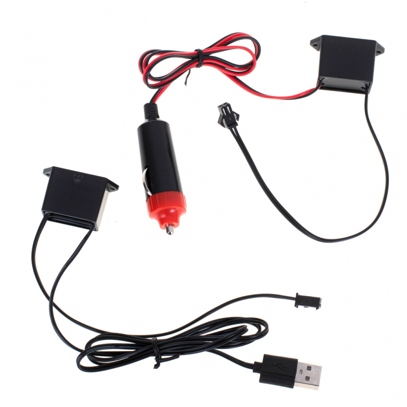 Led Aplinkos Apšvietimas Automobiliui / Automobilio Usb / 12 V Juosta 5 M Baltas