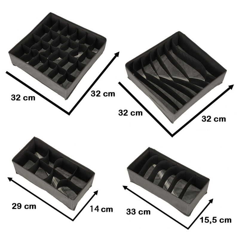 Apatinio Trikotažo Dėklai, 4 Vnt