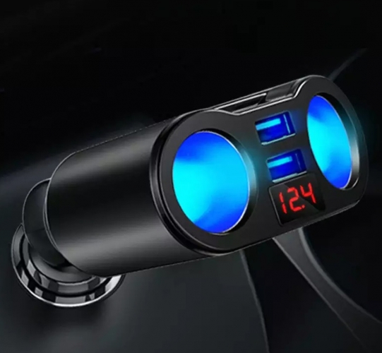 Automobilinis Usb Šakotuvas, Juodas