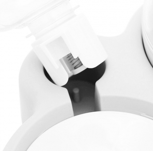 Dvigubi Dubenėliai Su Vandens Dozatoriumi, Balta