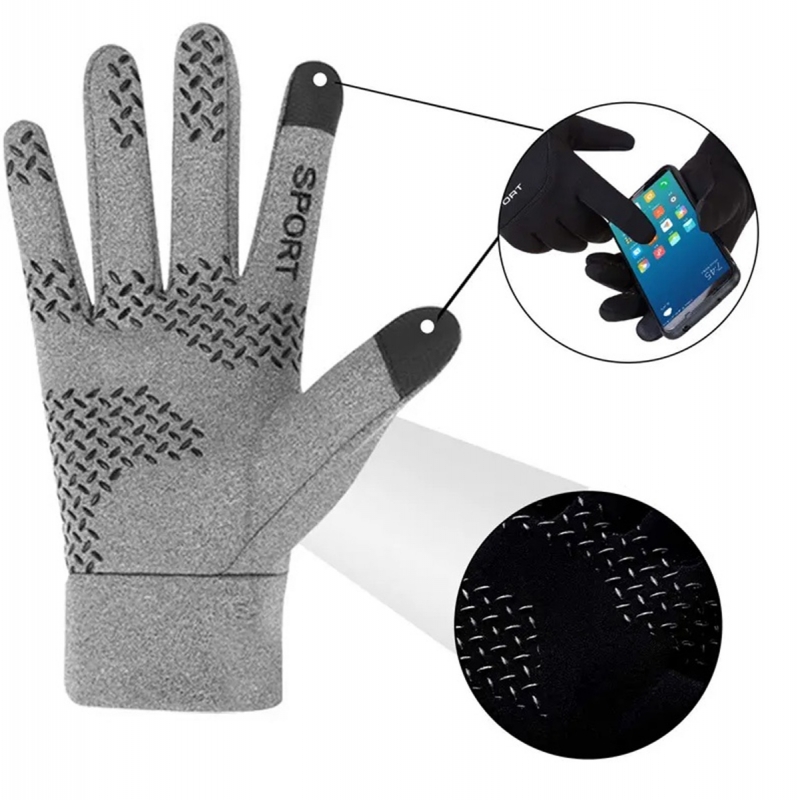 Pirštinės Leidžiančios Naudotis Išmaniuoju Telefonu, Pilkos