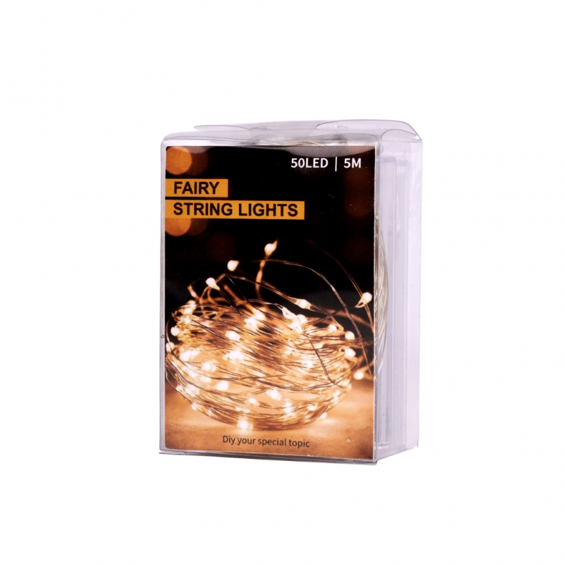 Led Girlianda, 5 M, 50 Led, Šaltai Balta
