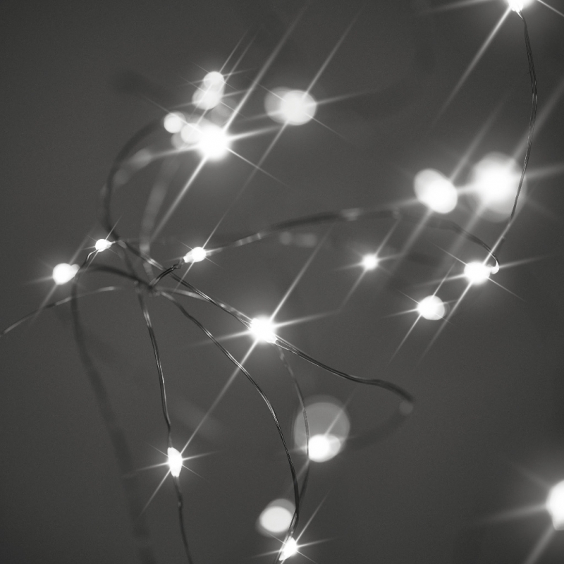 Led Girlianda, 5 M, 50 Led, Šaltai Balta