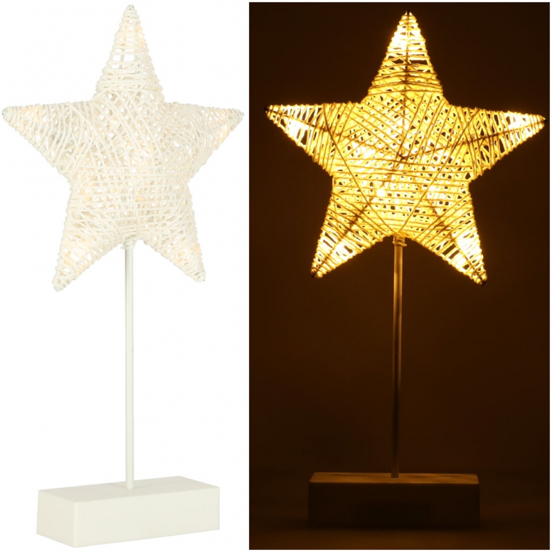 Led Kalėdų Dekoracija Žvaigždė, 10 Led, 39 Cm, Šilta Geltona
