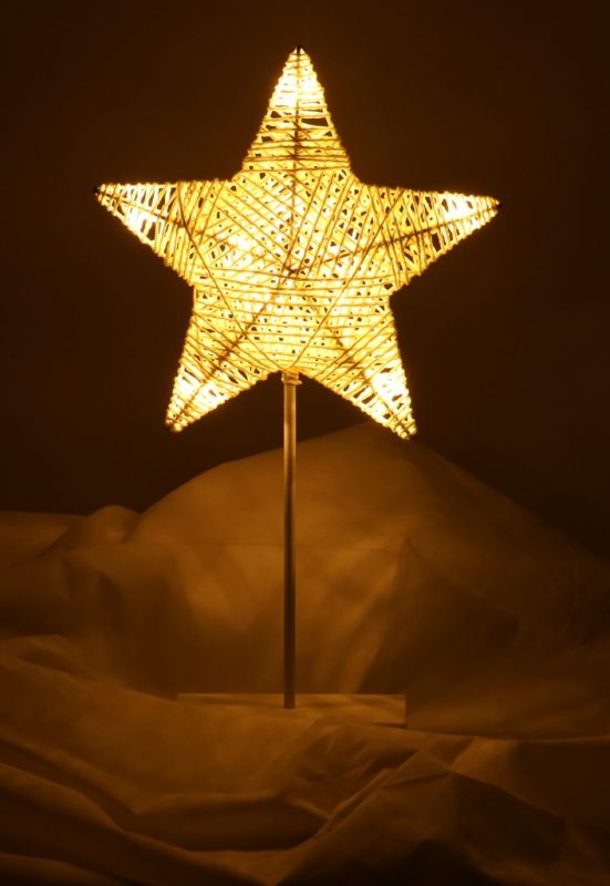 Led Kalėdų Dekoracija Žvaigždė, 10 Led, 39 Cm, Šilta Geltona