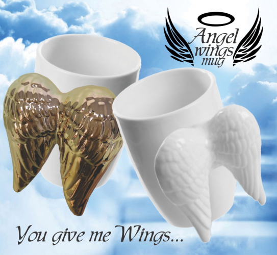 Puodelis Angelo Sparnai, Baltas