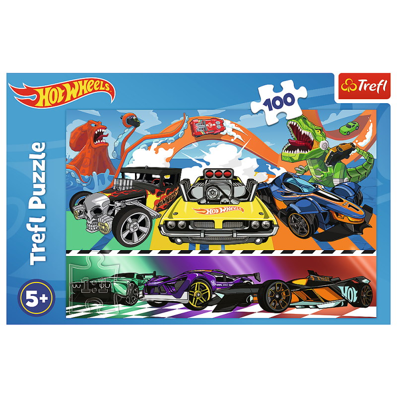 Trefl Hot Wheels Dėlionė, 100 Det.