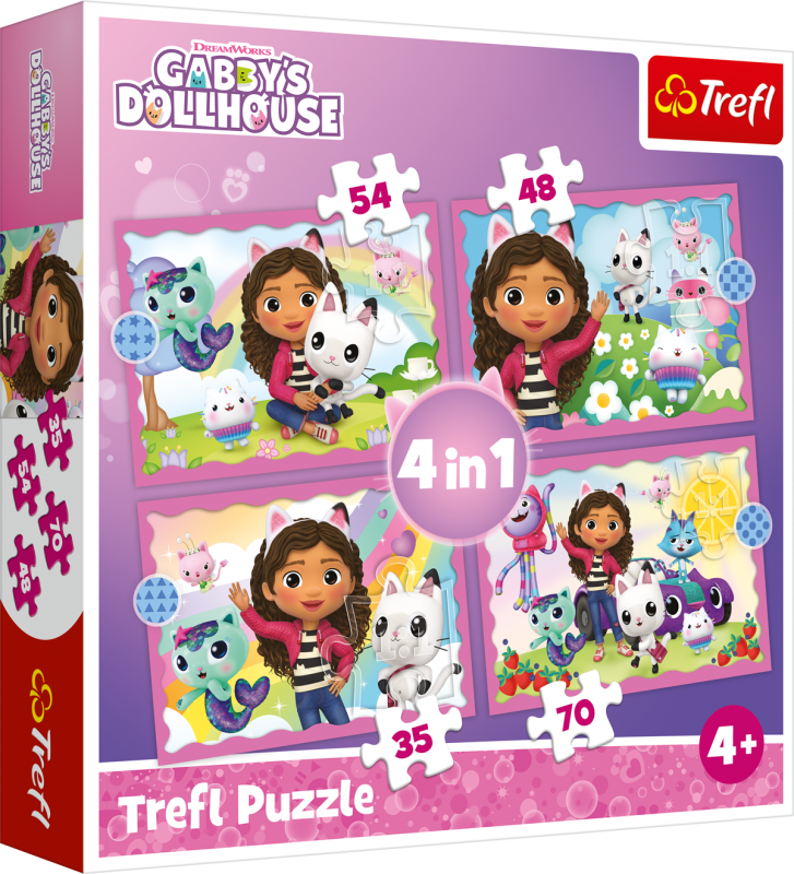 Trefl Gabby´s Dollhouse Dėlionių Rinkinys