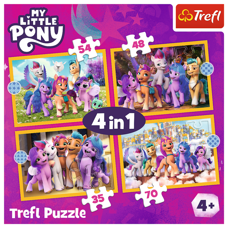 Trefl My Little Pony 4 Dėlionių Rinkinys Mano Mažasis Ponis