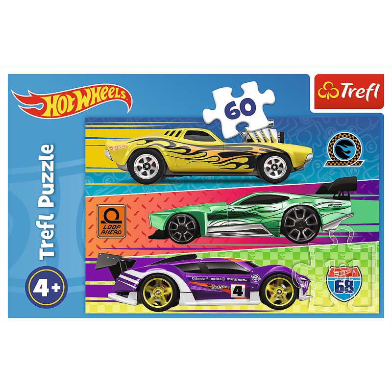 Trefl Hot Wheels Dėlionė, 60 Det.