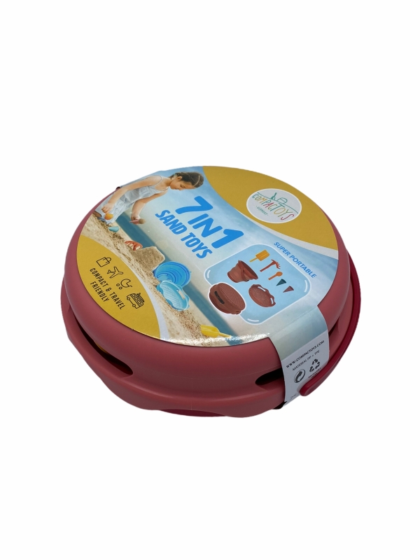Compactoys Kibirėlis Su Smėlio Žaislais, Raudonas