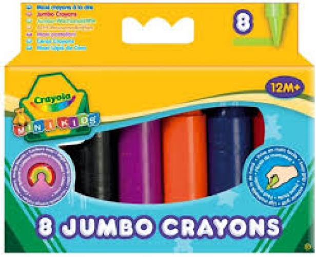 Crayola Minikids Didelės Kreidelės, 8 Vnt.