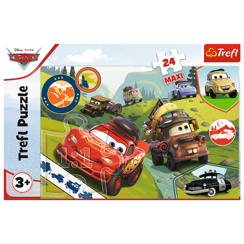 Trefl Cars Maxi Dėlionė Ratai, 24 Det.
