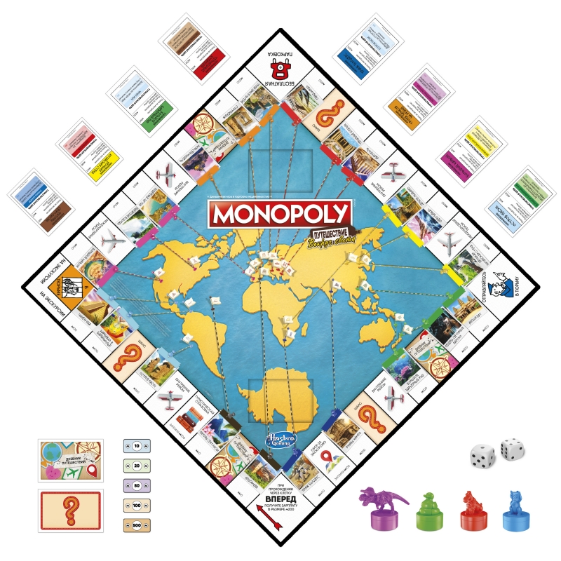 Monopoly Žaidimas Monopolis: Keliauk. Pasaulinis Turas, Ru