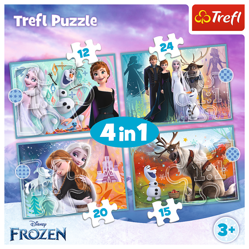 Trefl Frozen 4 Dėlionių Rinkinys