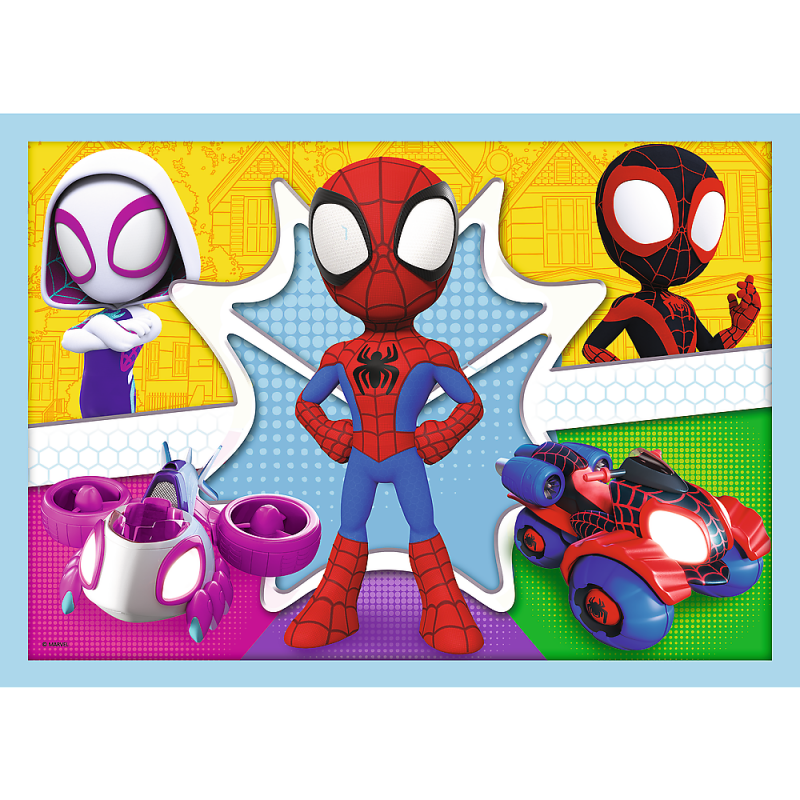 Trefl Spider-Man 12+24+20+15 Dėlionių Rinkinys Spidey