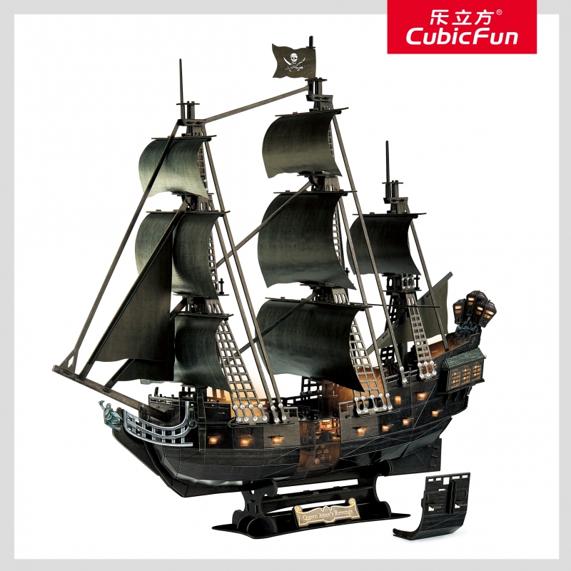 Cubicfun 3D Dėlionė Su Led (Didelė)Karalienės Anos Kerštas