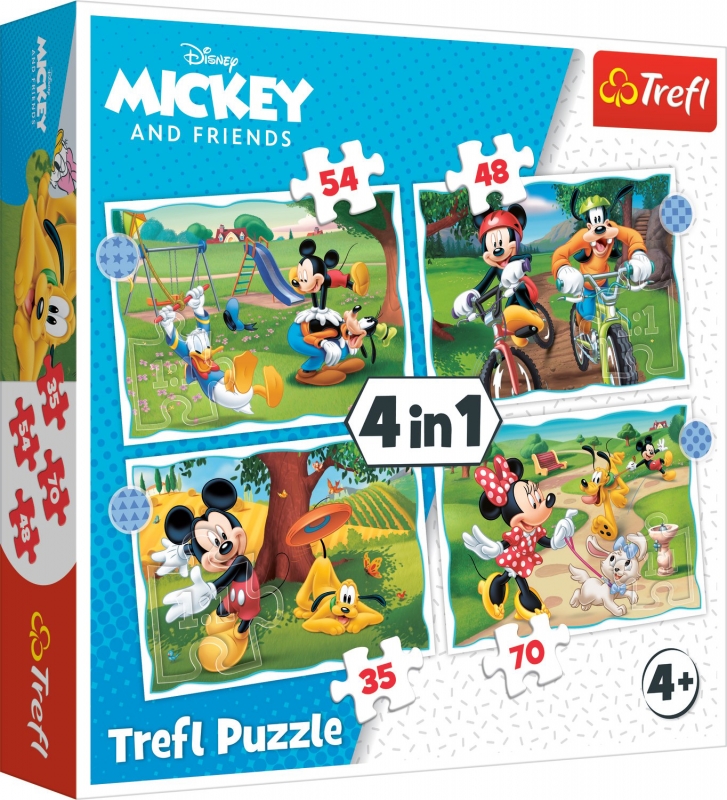 Trefl Disney 4 Dėlionių Rinkinys Peliukas Mikis