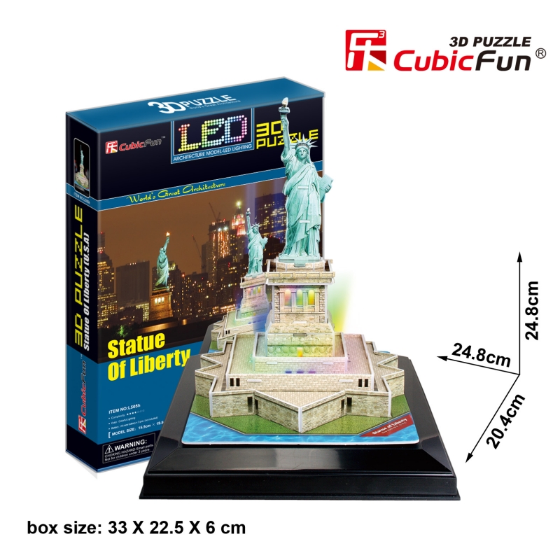 Cubicfun 3D Dėlionė Laisvės Statula (Led)