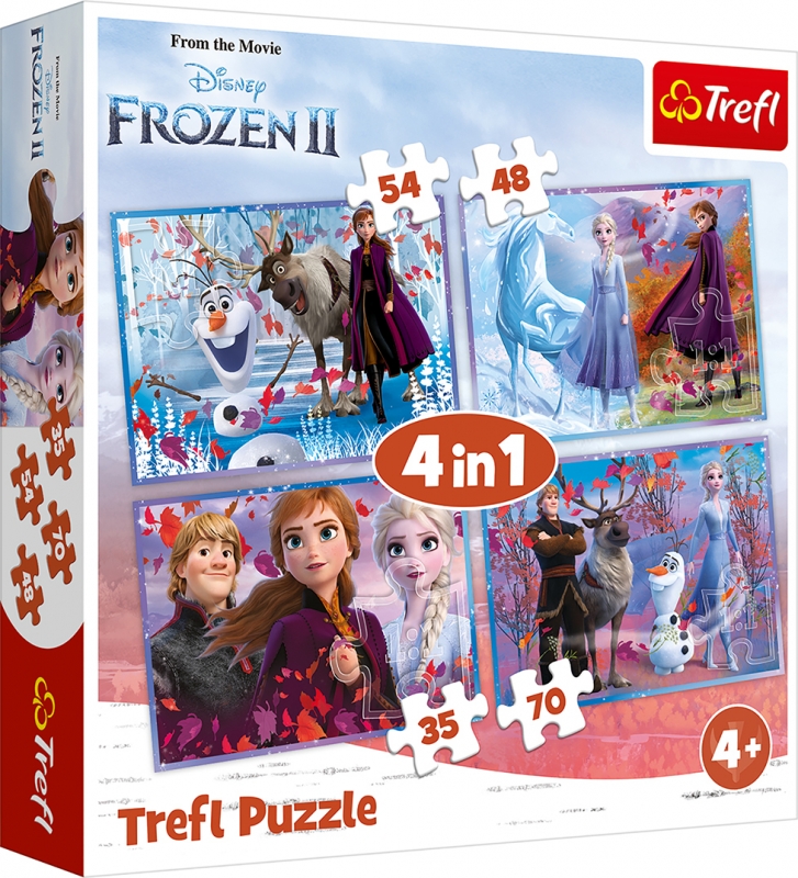 Trefl Frozen 4 Dėlionių Rinkinys Ledo Šalis 2