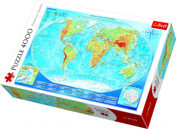 Trefl Dėlionė Pasaulio Žemėlapis 4000 Det.