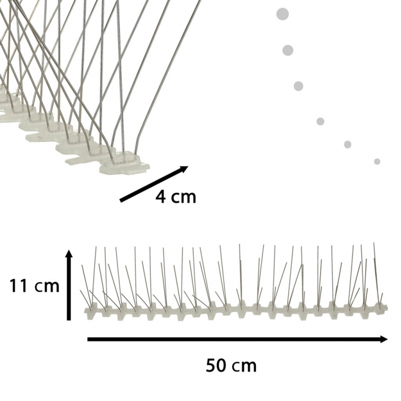 Metaliniai Smaigai Balandžiams 50 X 11 X 4 Cm