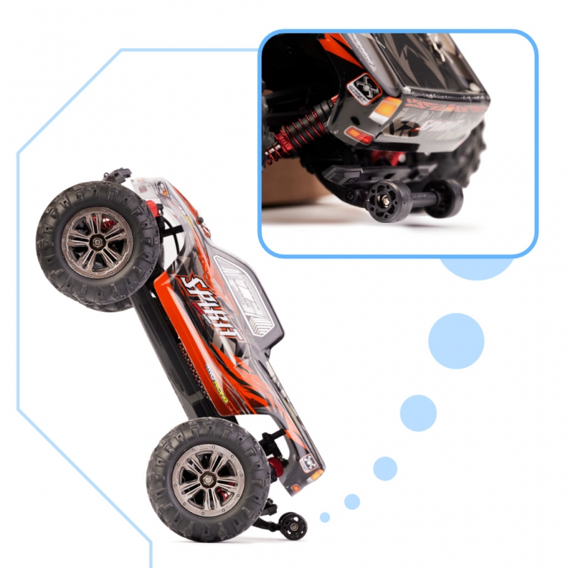 Rc Automobilis Q901 Bešepetėlinis 1:16 2.4G 4Ch 52Km/h Raudonas