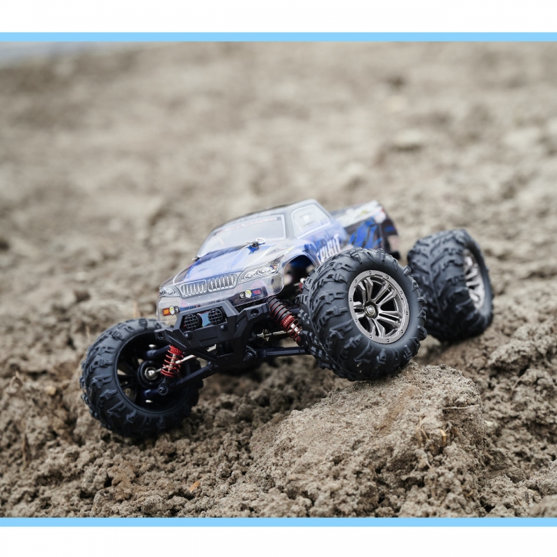 Rc Automobilis Q901 Bešepetėlinis 1:16 2.4G 4Ch 52Km/h Mėlynas