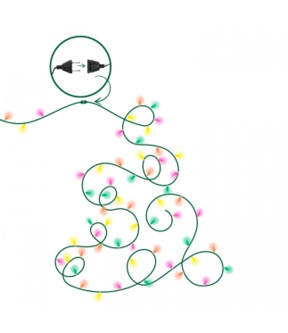 30 m 500 LED lauko lempučių šventinė girlianda (šiltai balta)