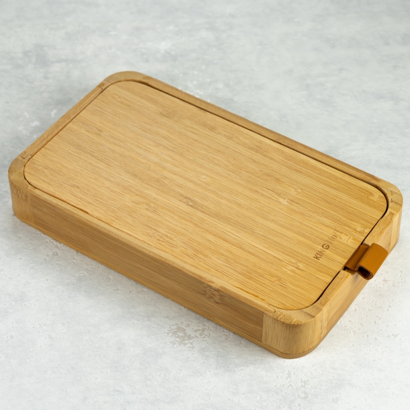 Bambukinė Kosmetikos Dėžutė Su Veidrodžiu Kinghoff