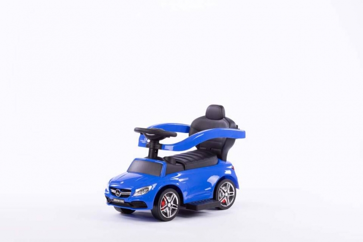 Mašinėlė - Paspirtukas Su Rankena Mercedes C63, Mėlynas