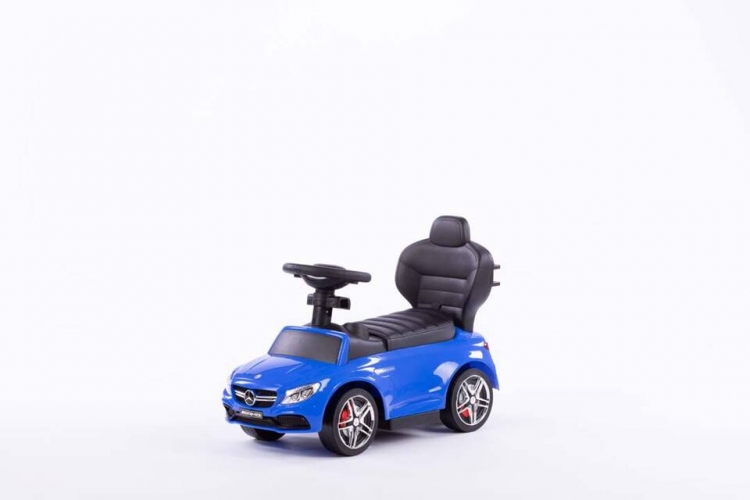 Mašinėlė - Paspirtukas Su Rankena Mercedes C63, Mėlynas