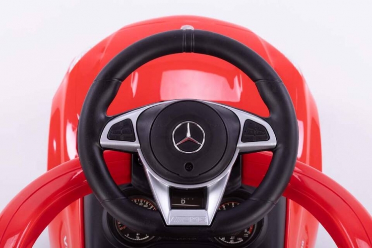 Mašinėlė - Paspirtukas Su Rankena Mercedes C63, Raudonas