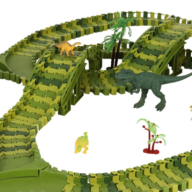 Lenktynių Trasa Su Dinozaurais, 240 el.