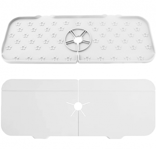 Apsauginis Silikoninis Kilimėlis Plautuvei, Baltas