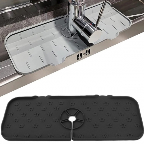 Apsauginis Silikoninis Kilimėlis Plautuvei, Juodas