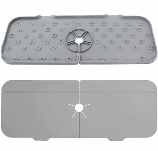 Apsauginis Silikoninis Kilimėlis Plautuvei, Pilkas