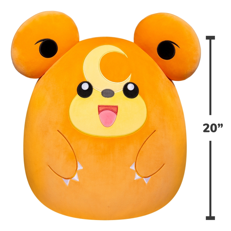 Squishmallows Pokemon Pliušinis Žaislas Teddiursa, 50 cm
