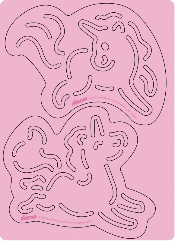 Avenir Nutrinamų Kortelių Rinkinys Su Trafaretais Vienaragiai