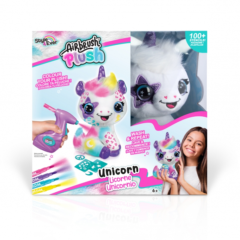 Airbrush Plush Rinkinys Su Aerografu Vienaragis, 25 cm