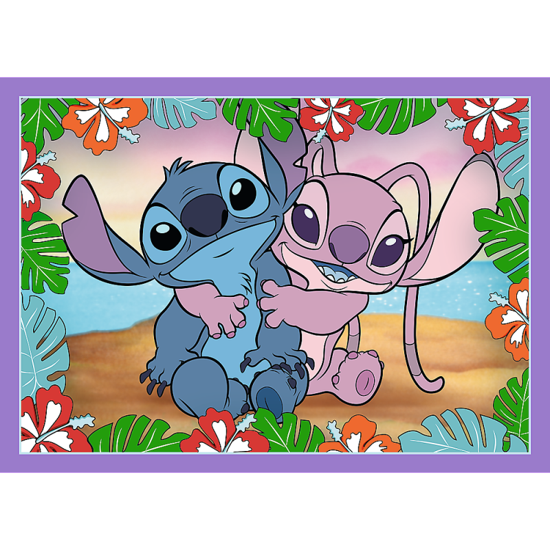 Trefl Stitch 4 Dėlionių Rinkinys Lilo And Stitch