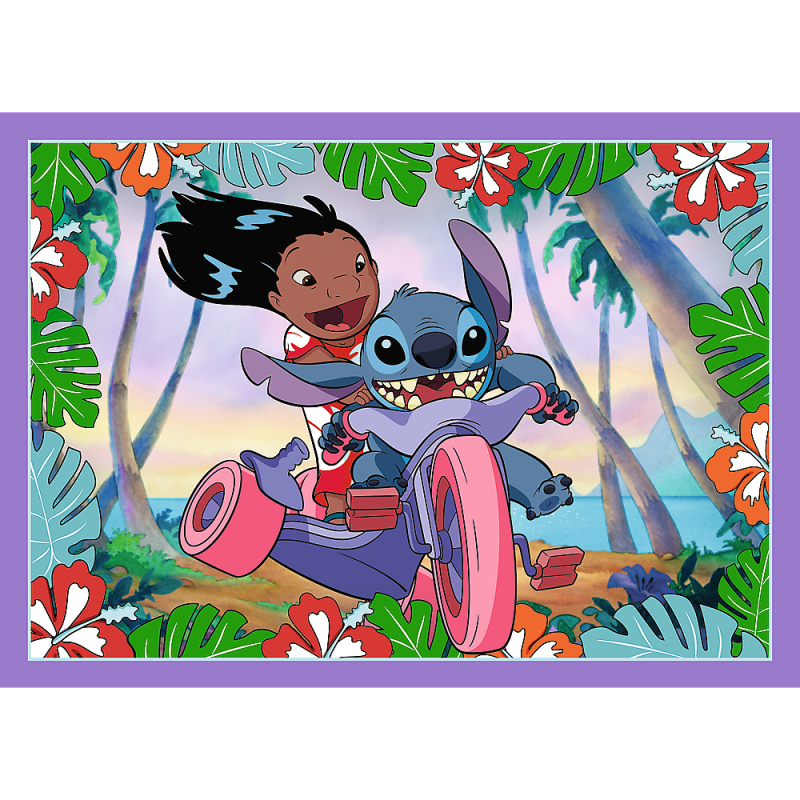 Trefl Stitch 4 Dėlionių Rinkinys Lilo And Stitch