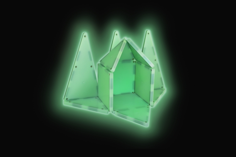 Magna-Tiles Magnetinis Šviečiantis Konstruktorius, 16 Det.